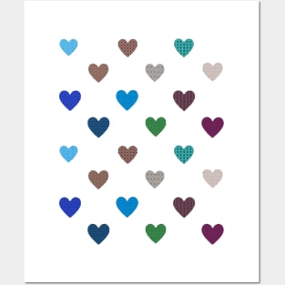 Lots of Little Patterned Hearts 2 Posters and Art